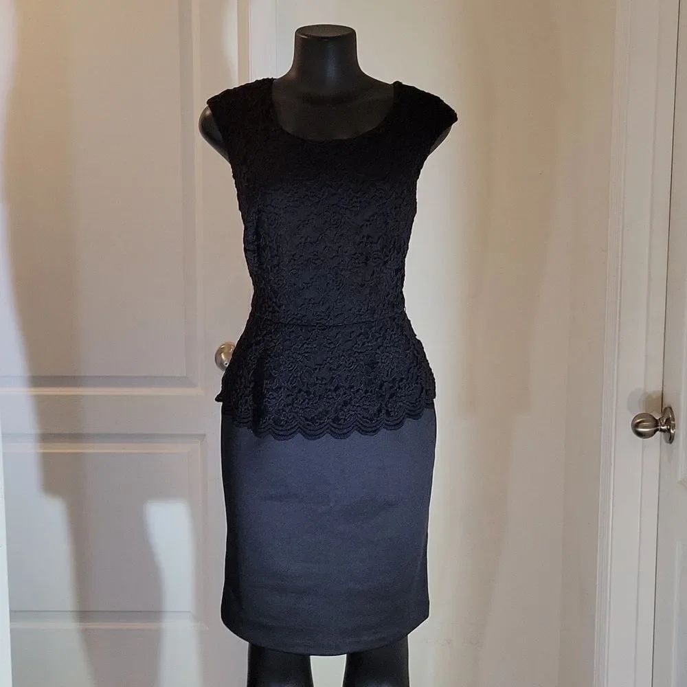 BRAND NEW CONNECTED APPAREL SLEEVELESS LACE TOP DRESS - Picture 3 of 16